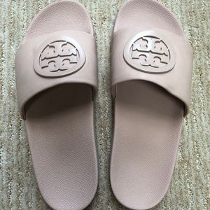 Tory Burch Lina Shell Pink Slide